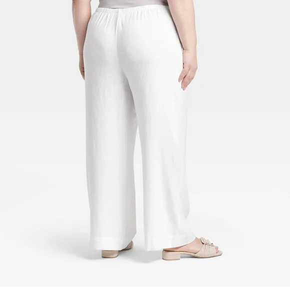 Womens Linen Pull On Pants Size XXL #452 - Picture 5 of 9